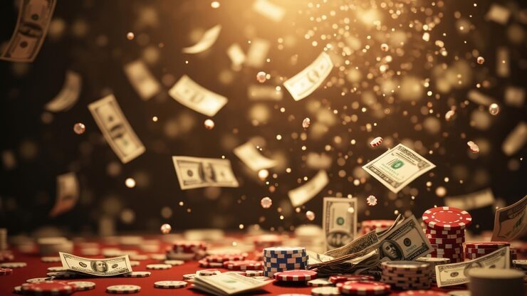 Slot game sessions with buy-in and cash-out amounts